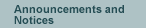 Announcements and Notices
